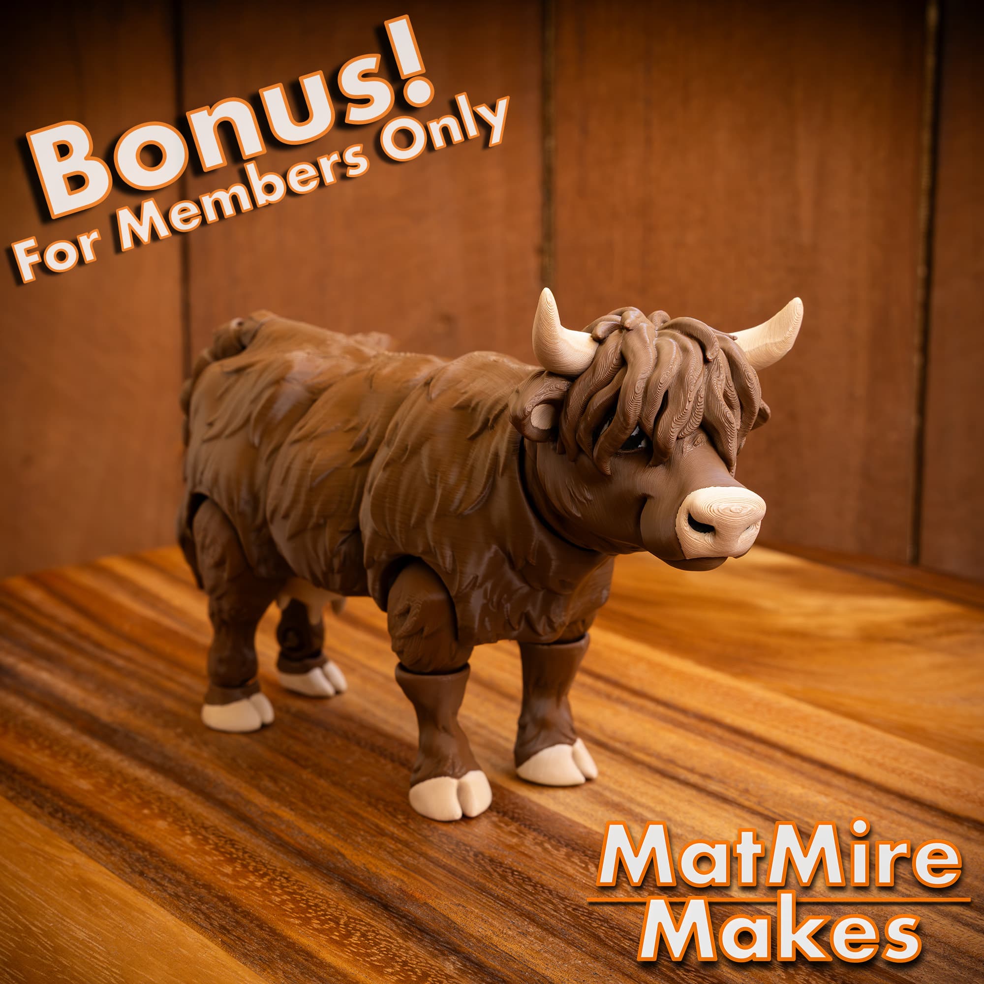 Highland Cow - Flexi Zoo Model